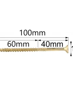 Alternative view of Surub Dulgherie Cap Inecat 6x100mm – 100buc/set