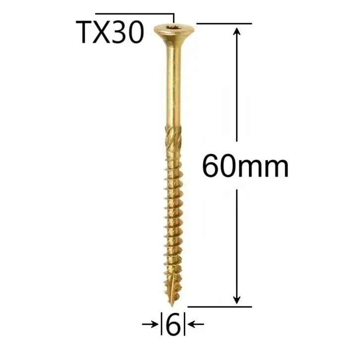 Surub Dulgherie Cap Inecat 6x60mm – 50buc/cutie 1 Surub Dulgherie Cap Inecat 6x60mm – 50buc/cutie