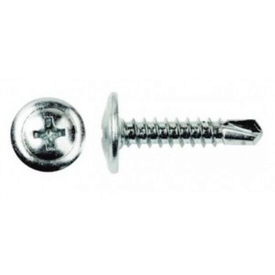 SET 100 buc Surub Autoforant Cap Plat 4.2x25mm Zincat - imagine 3