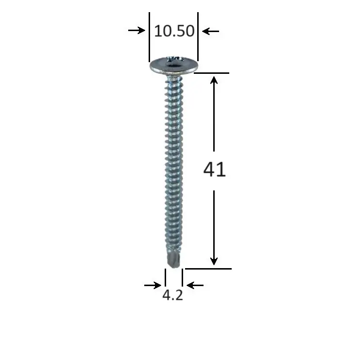 SET 100 buc Surub Autoforant Cap Plat 4.2x41mm Zincat 2 SET 100 buc Surub Autoforant Cap Plat 4.2x41mm Zincat - imagine 2