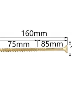 Alternative view of Surub Dulgherie Cap Inecat 6x160mm – 100buc/cutie