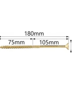 Alternative view of Surub Dulgherie Cap Inecat 6x180mm – 100buc/cutie
