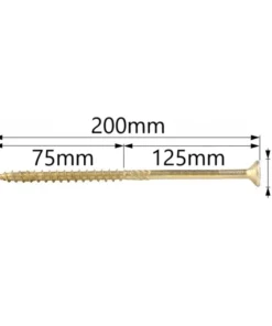 Alternative view of Surub Dulgherie Cap Inecat 6x200mm – 100buc/cutie