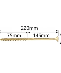 Alternative view of Surub Dulgherie Cap Inecat 6x220mm – 220buc/cutie