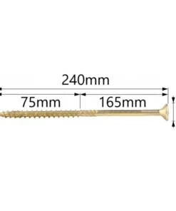 Surub Dulgherie Cap Inecat 6x240mm – 50buc/cutie 6 Surub Dulgherie Cap Inecat 6x240 bb.jpg