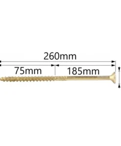 Alternative view of Surub Dulgherie Cap Inecat 6x260mm – 100buc/cutie
