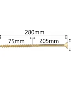 Alternative view of Surub Dulgherie Cap Inecat 6x280mm – 100buc/cutie
