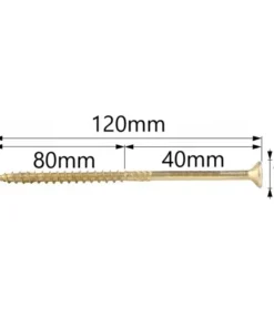 Alternative view of Surub Dulgherie Cap Inecat 8x120mm – 50buc/cutie