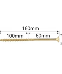 Alternative view of Surub Dulgherie Cap Inecat 8x160mm – 50buc/cutie