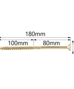 Alternative view of Surub Dulgherie Cap Inecat 8x180mm – 50buc/cutie