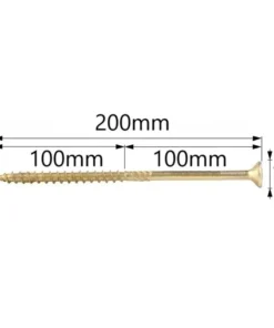 Alternative view of Surub Dulgherie Cap Inecat 8x200mm – 50buc/cutie