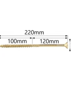 Alternative view of Surub Dulgherie Cap Inecat 8x220mm – 50buc/cutie