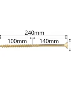 Alternative view of Surub Dulgherie Cap Inecat 8x240mm – 50buc/cutie