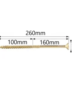 Alternative view of Surub Dulgherie Cap Inecat 8x260mm – 50buc/cutie