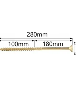 Alternative view of Surub Dulgherie Cap Inecat 8x280mm – 50buc/cutie
