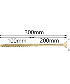 Alternative view of Surub Dulgherie Cap Inecat 8x300mm – 50buc/cutie