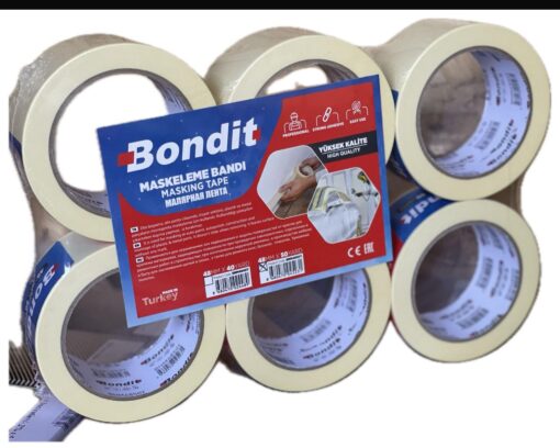 Banda mascare Bondit hartie galben 50 x 48 mm 6buc/set