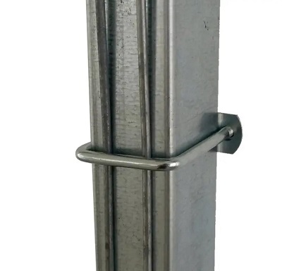 Brida prindere panouri gard zincata cu placuta si piulite pentru teava 40x40mm 2 Brida prindere panouri gard zincata cu placuta si piulite pentru teava 40x40mm - imagine 2