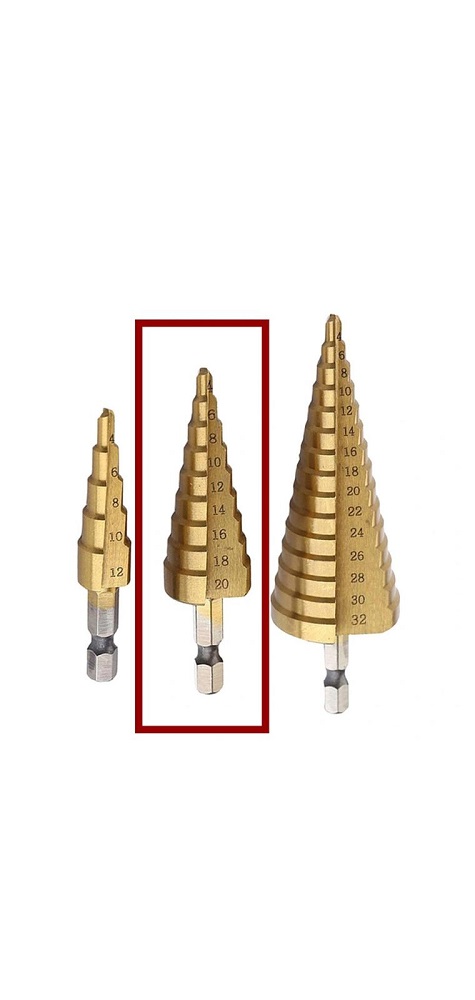 Burghiu Treptat, Rodex, 4-20Mm, Hss 4241, 9 Steps 3 Burghiu Treptat, Rodex, 4-20Mm, Hss 4241, 9 Steps - imagine 3